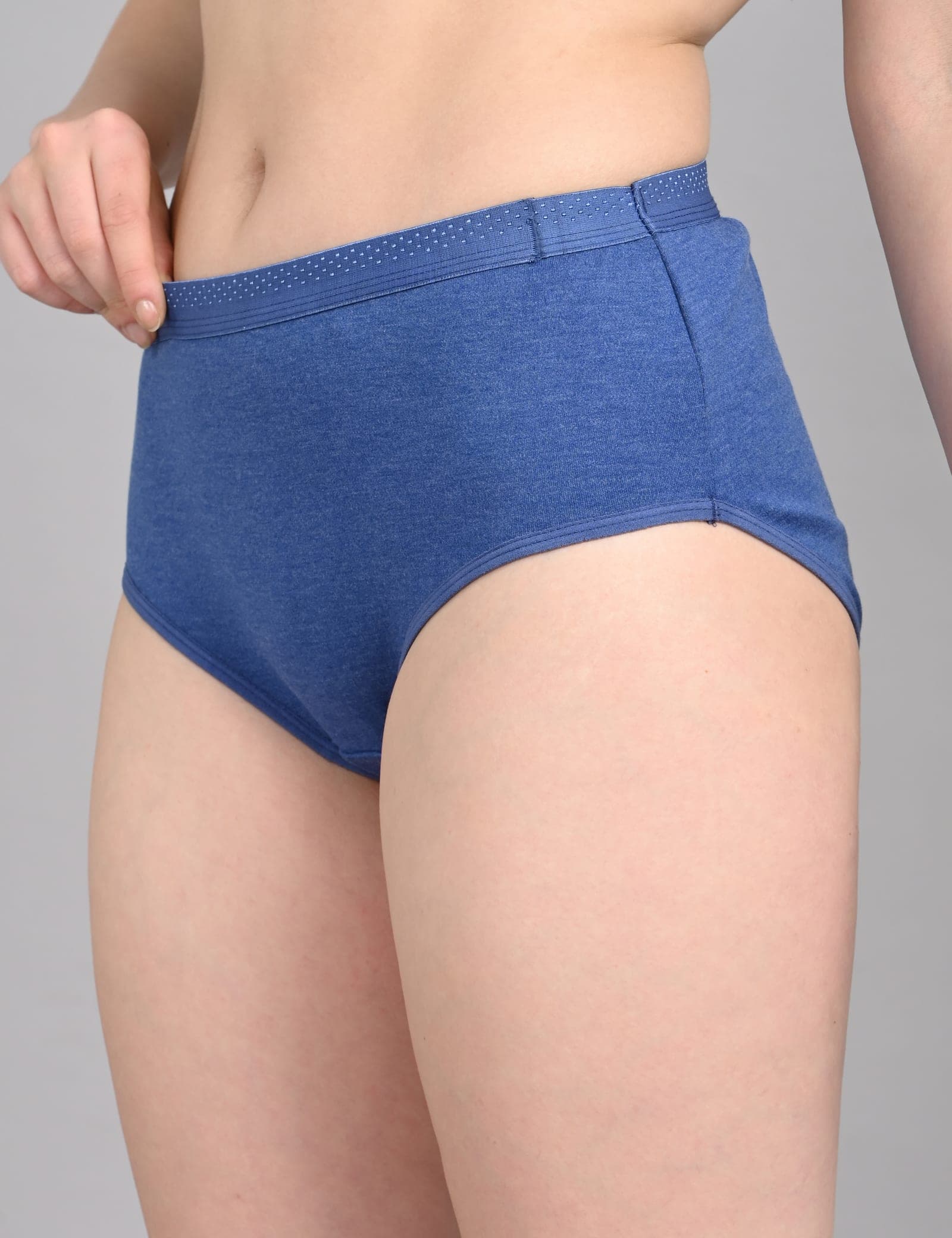 So Glamy Everyday Full Coverage Brief Panties for Women | Blue, detail view