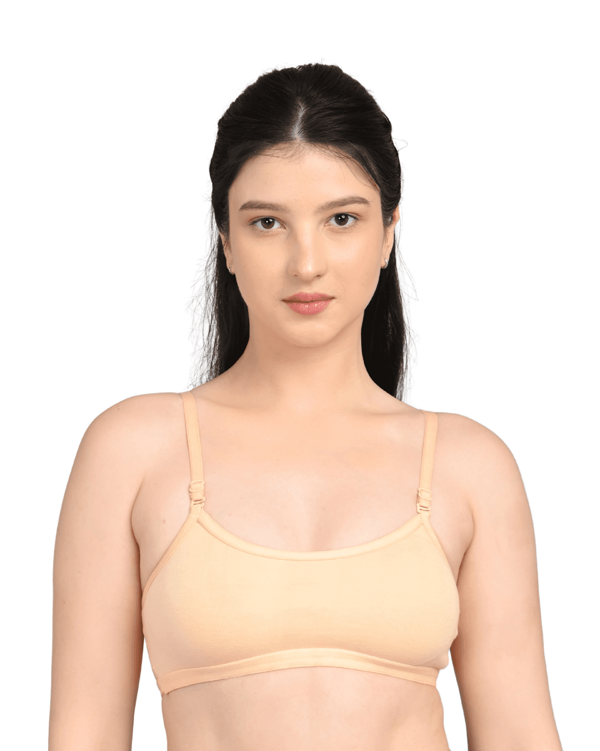 Starter Bra for Teens in beige, front view