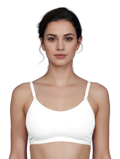 Starter Bra for Teens | Soft & Comfortable | Non-Padded Daily Wear | White