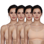Beginner Bra for Girls – Soft Smooth Fabric, Mid Elastic(Pack of 4)