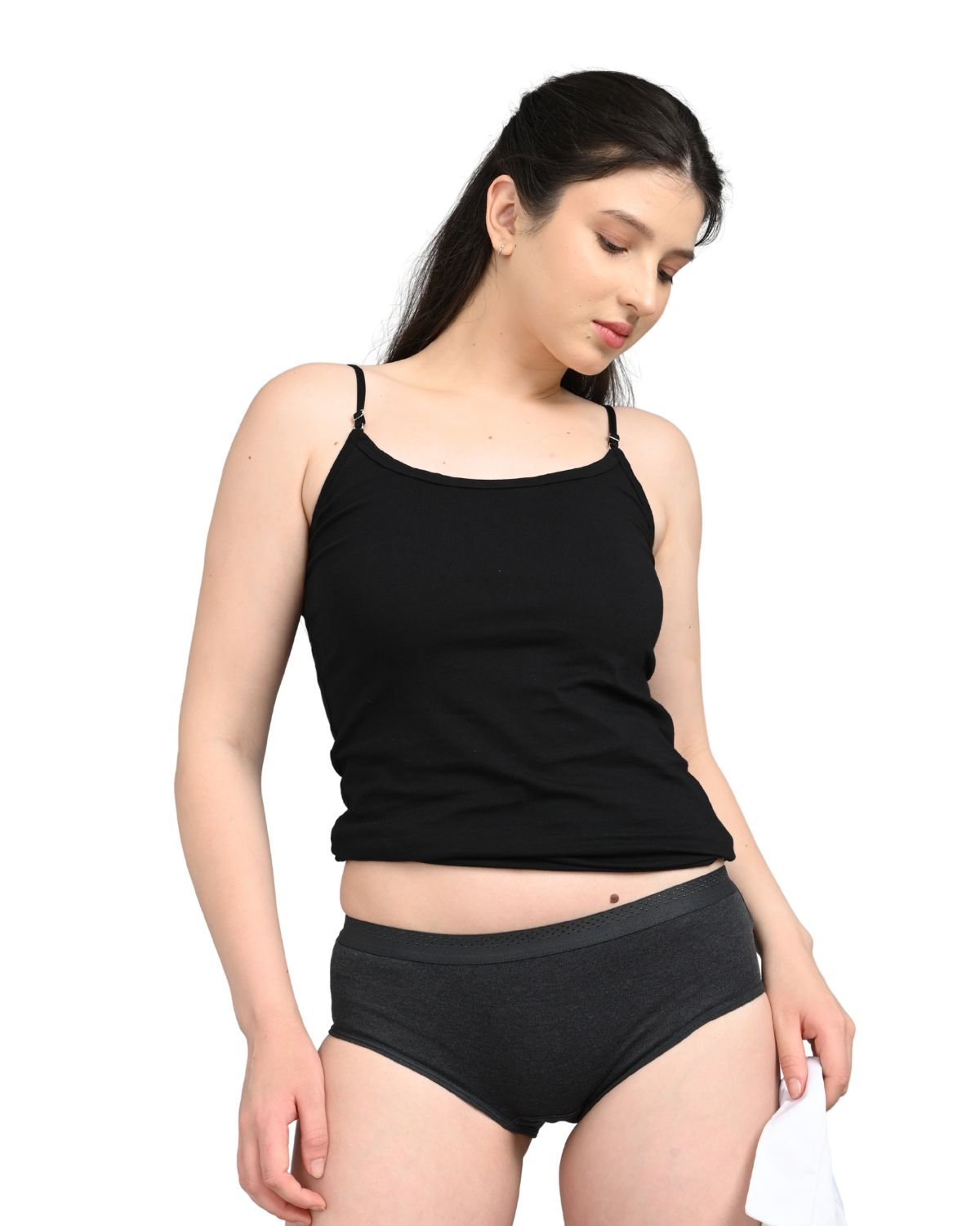 Everyday Panties for Women | Brief Cut | Soft Breathable Fabric | Full Coverage Fit | No Visible Lines | Black