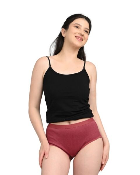 Everyday Panties for Women | Brief Cut | Soft Breathable Fabric | Full Coverage Fit | No Visible Lines | Maroon Red
