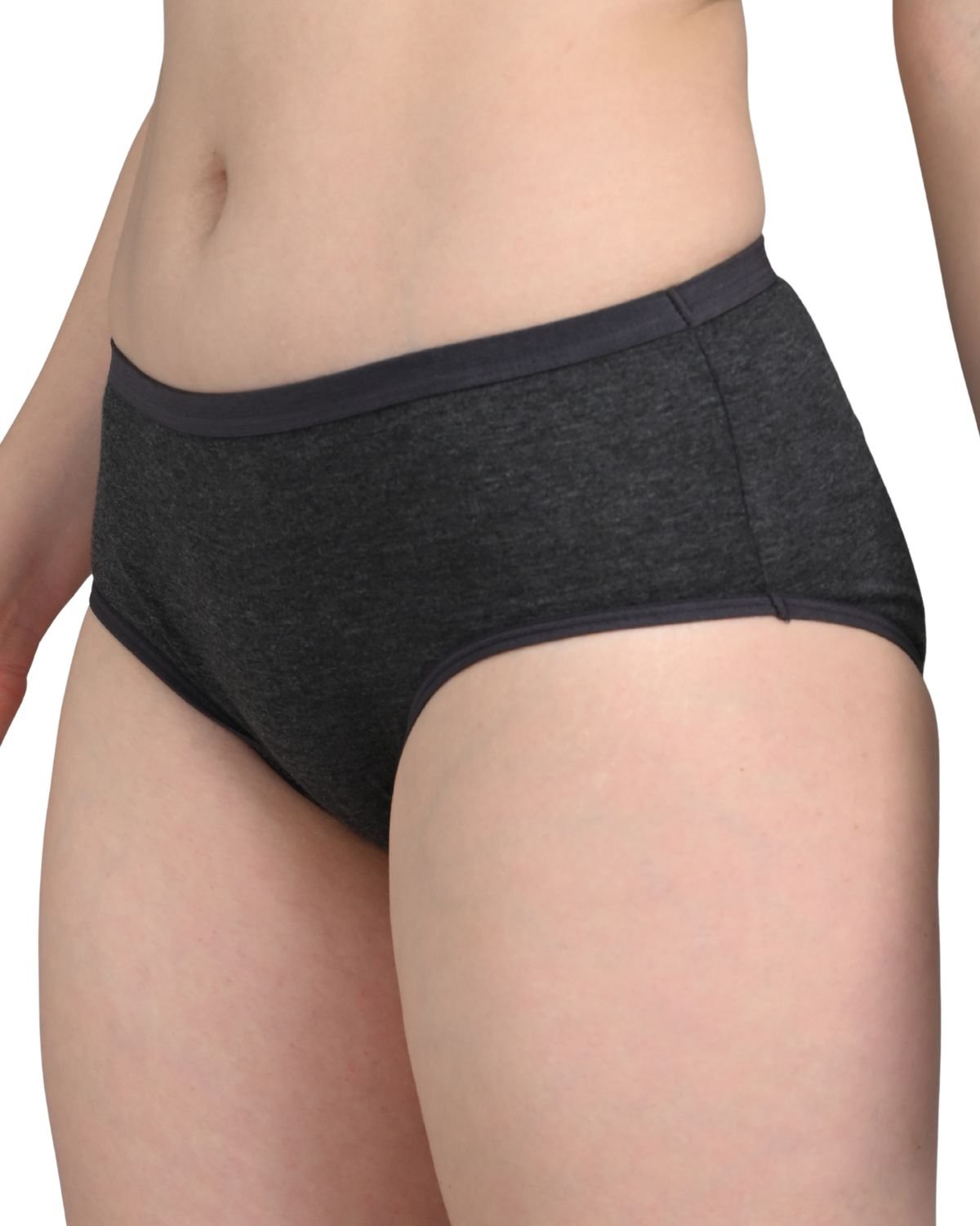 Everyday Panties for Women | Brief Cut | Soft Breathable Fabric | Full Coverage Fit | No Visible Lines | Black - Image 3