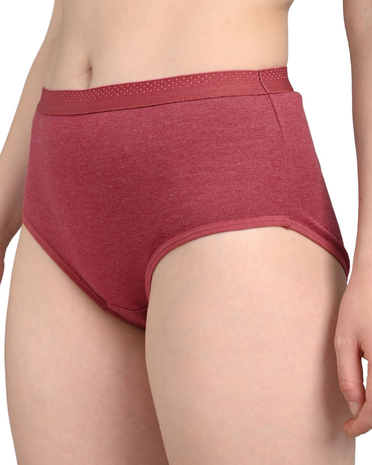Everyday Panties for Women | Brief Cut | Soft Breathable Fabric | Full Coverage Fit | No Visible Lines | Maroon Red - Image 3