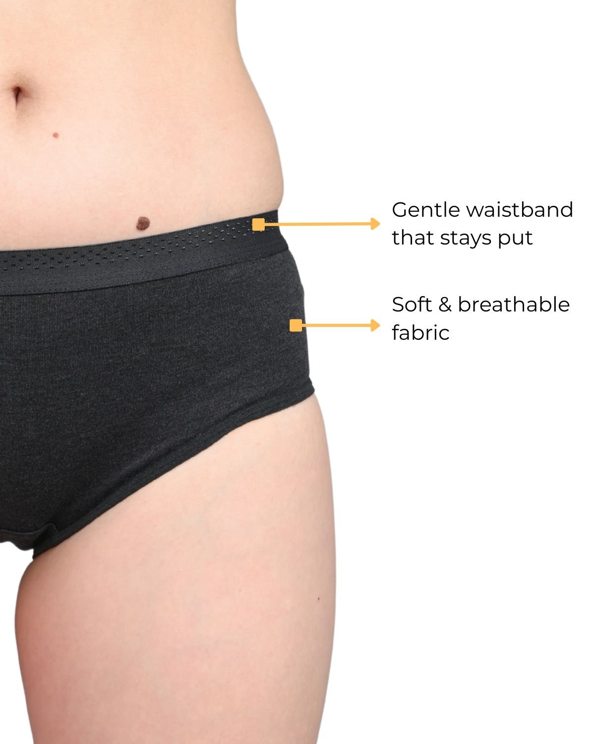 Everyday Panties for Women | Brief Cut | Soft Breathable Fabric | Full Coverage Fit | No Visible Lines | Black - Image 4