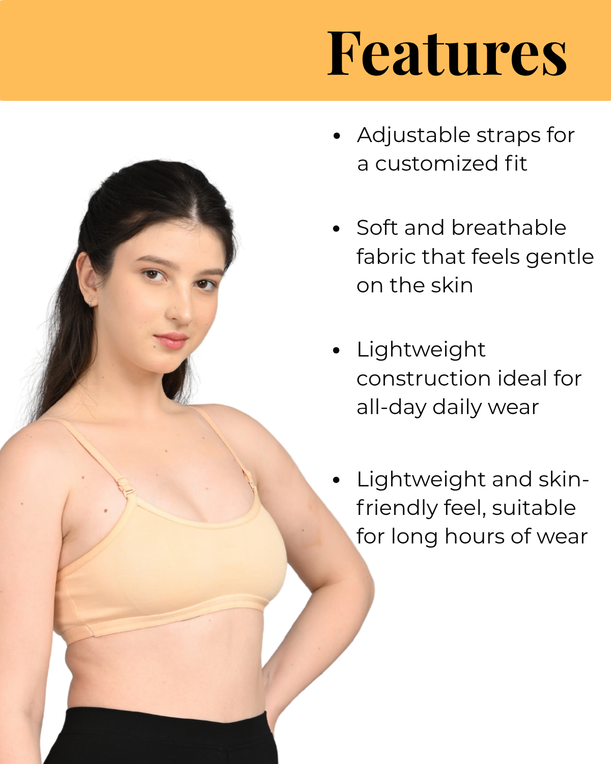 Starter Bra for Teens | Soft & Comfortable | Non-Padded Daily Wear | Begie - Image 6