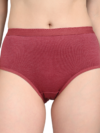 Everyday Panties for Women | Brief Cut | Soft Breathable Fabric | Full Coverage Fit | No Visible Lines | Maroon Red