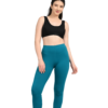 Ankle Length Cotton Lycra Leggings for Women | Mid Waist | Slim Fit Stretchable |Blue