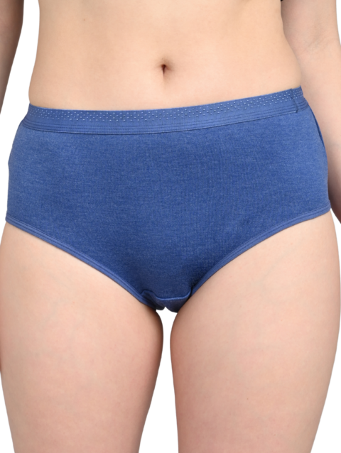 Everyday Panties for Women | Brief Cut | Soft Breathable Fabric | Full Coverage Fit | No Visible Lines | Blue