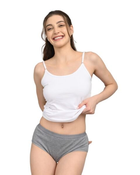 Everyday Panties for Women | Brief Cut | Soft Breathable Fabric | Full Coverage Fit | No Visible Lines | Grey