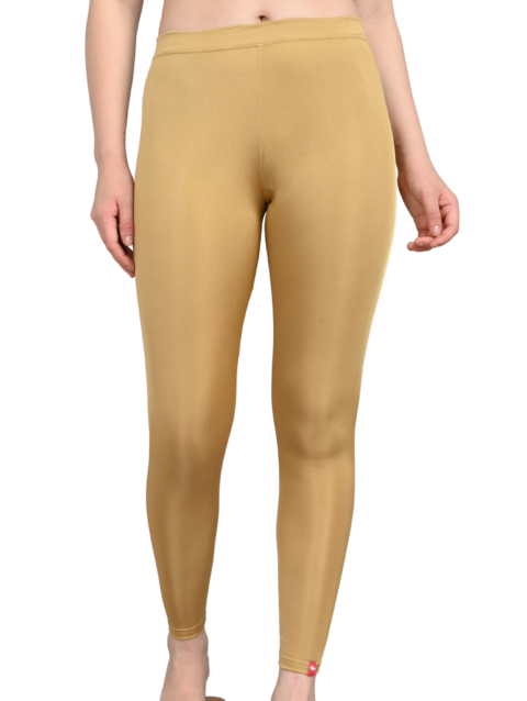 Shimmer Leggings for Women | Stretchable Slim Fit | Daily & Party Wear | Brown