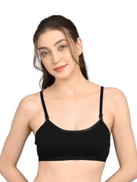 Starter Bra for Teens | Soft & Comfortable | Non-Padded Daily Wear | Black