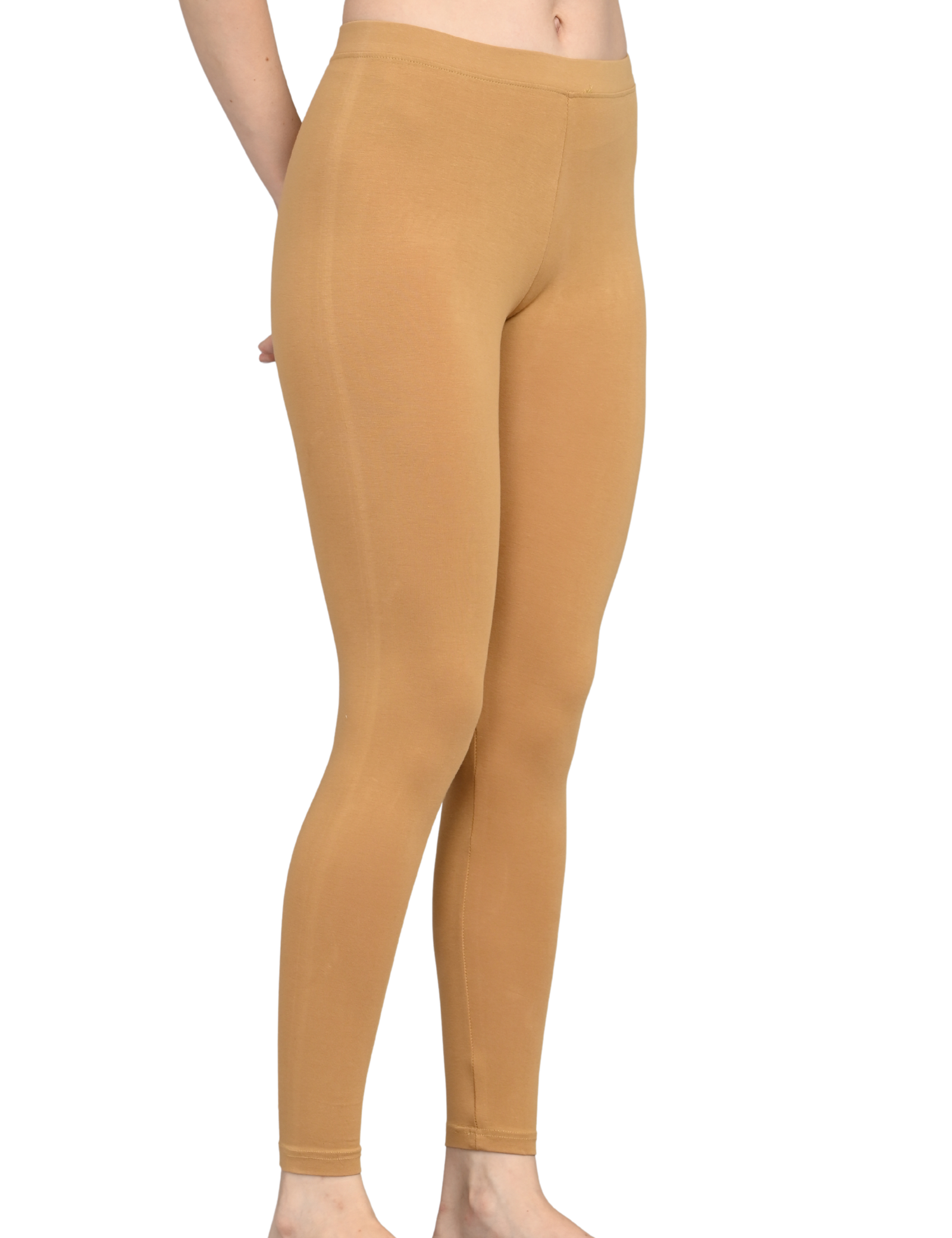 Ankle Length Cotton Lycra Leggings for Women | Mid Waist | Slim Fit Stretchable - Image 3