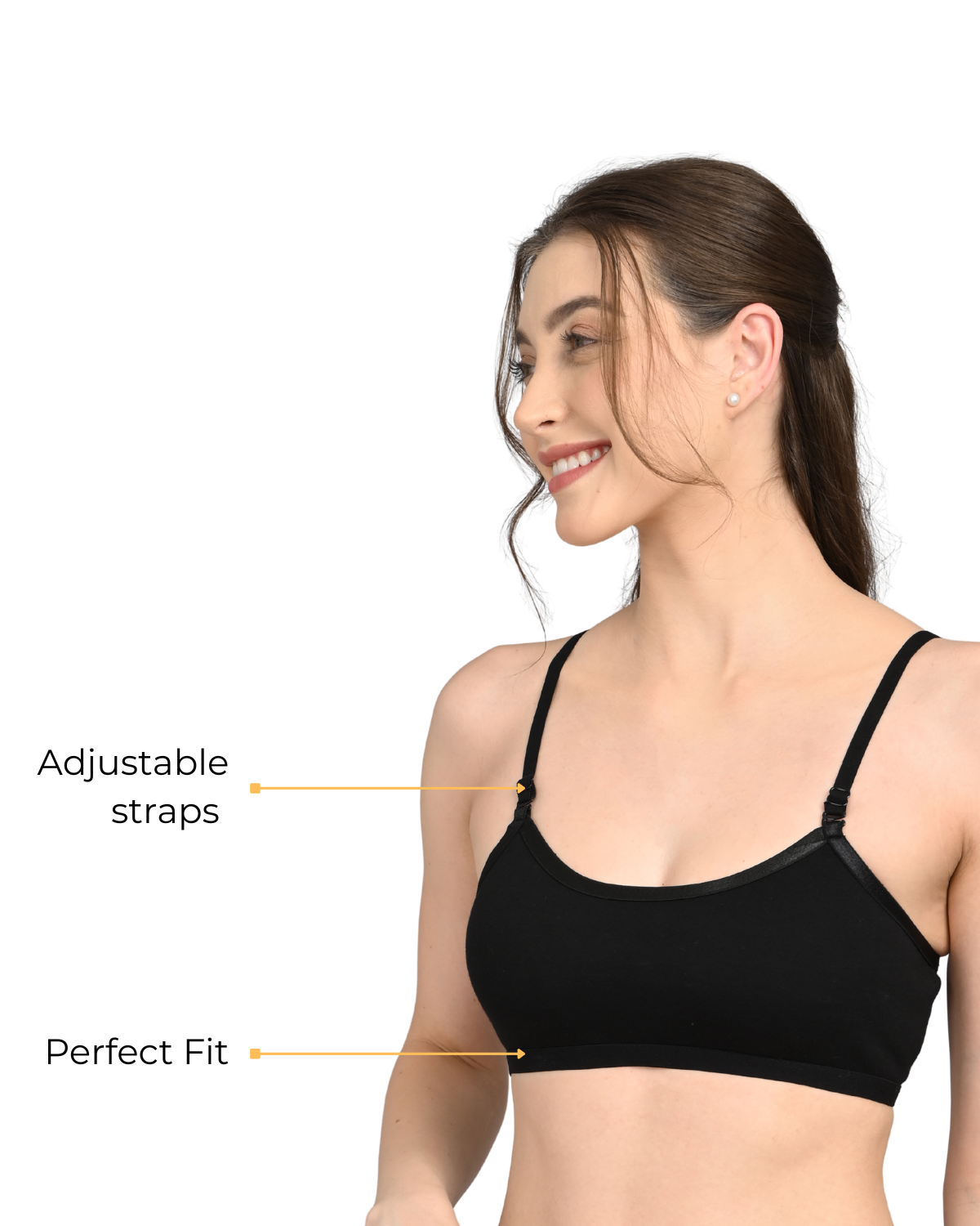 Starter Bra for Teens | Soft & Comfortable | Non-Padded Daily Wear | Black - Image 4