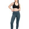 Ankle Length Cotton Lycra Leggings for Women | Mid Waist | Slim Fit Stretchable | Steel Grey