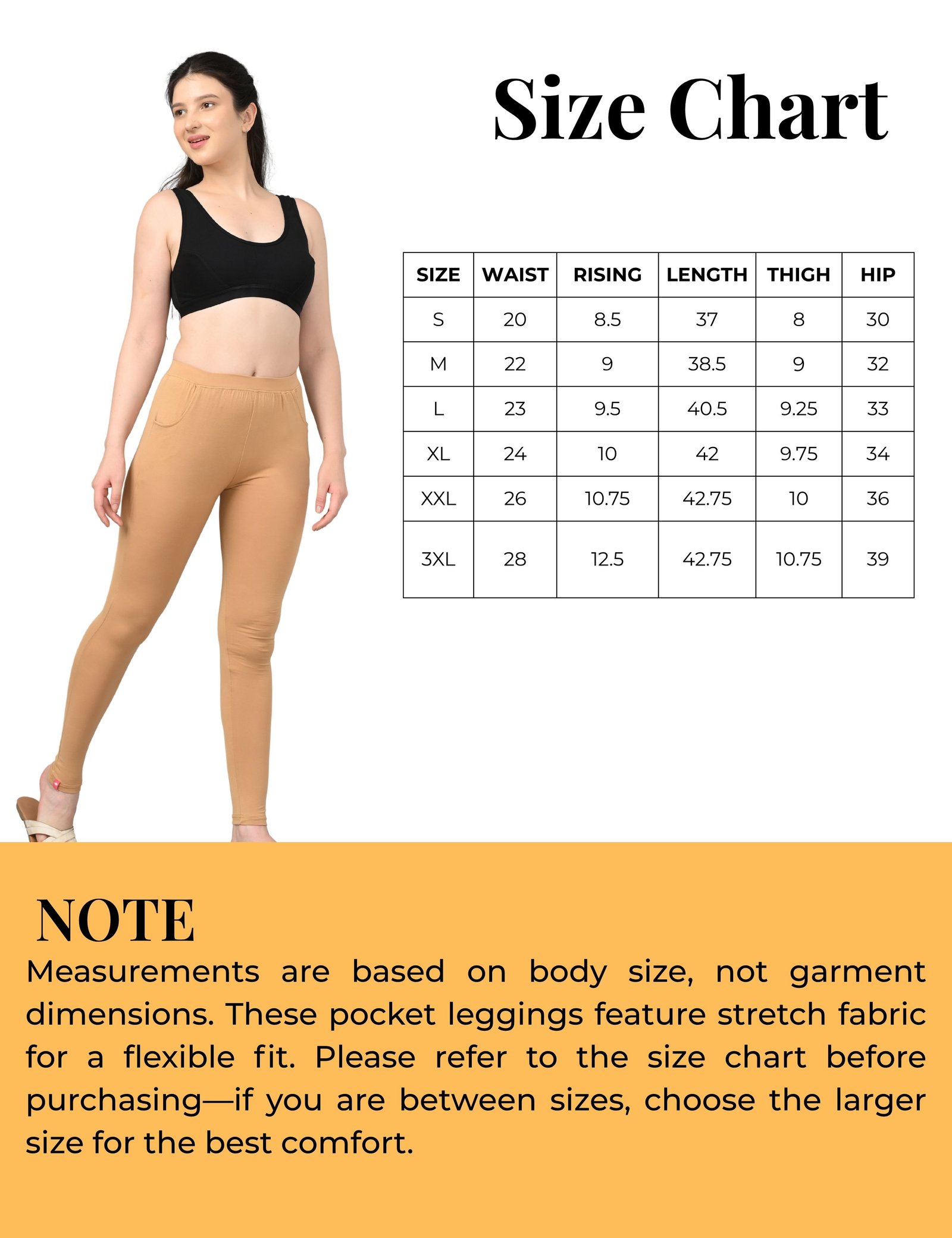 Cotton Leggings for Women with Pockets | Mid Waist | Stretchable Everyday Wear | Pack of 2 - Image 4