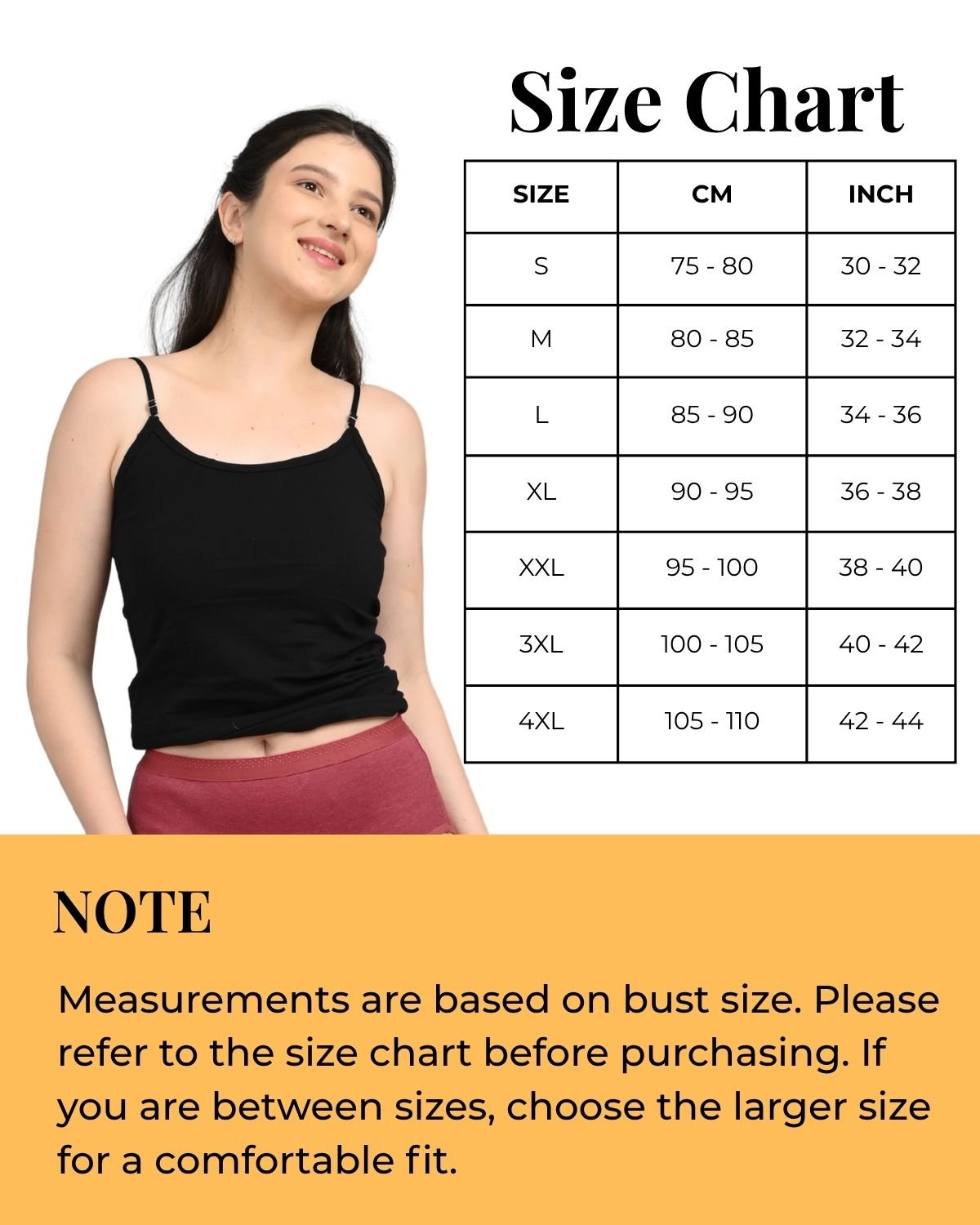 Camisole for Women | Adjustable Straps | Soft Breathable Fabric | Stretch Fit | Everyday Wear | Black and Grey | Pack of 2 - Image 4